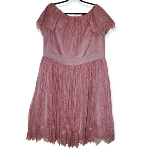 Azazie Formal Knee or Tea Length Prom or Wedding Bridesmaid Dress Lace O…
